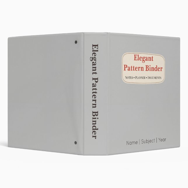 Pattern Binder Elegant Custom Planner Binder (Background)