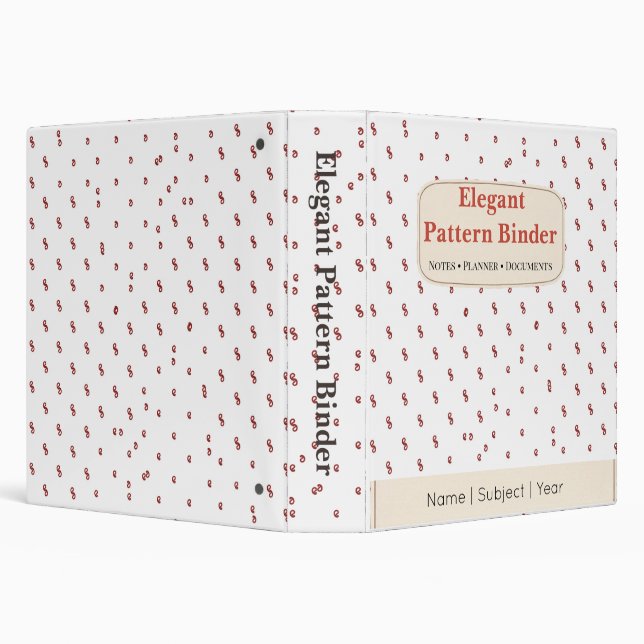 Pattern Binder Elegant Custom Planner Binder (Background)