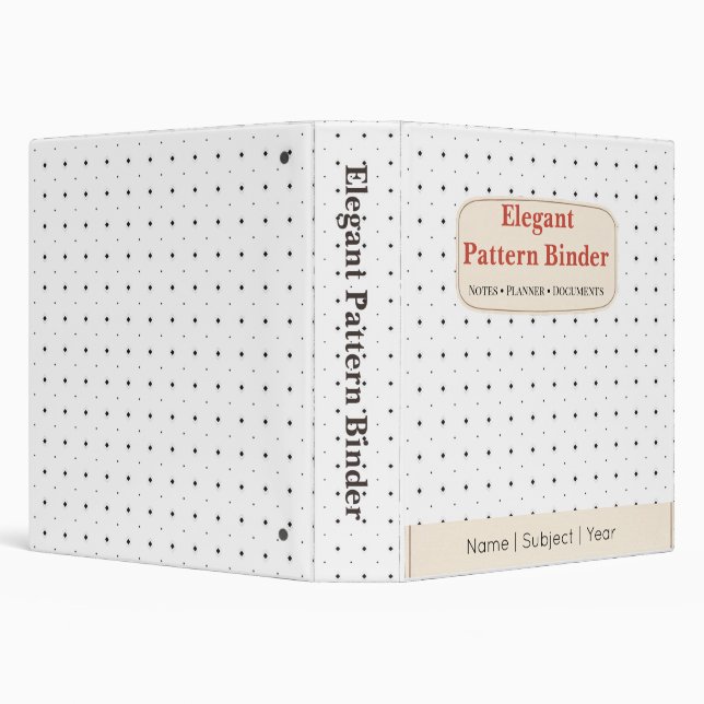 Pattern Binder Elegant Custom Planner Binder (Background)