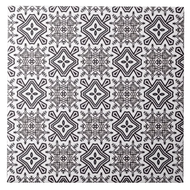 Pattern black and white tile (Front)