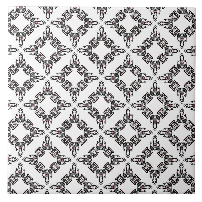 Pattern black and white tile (Front)