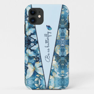 Pattern Blue Butterfly iPhone Case
