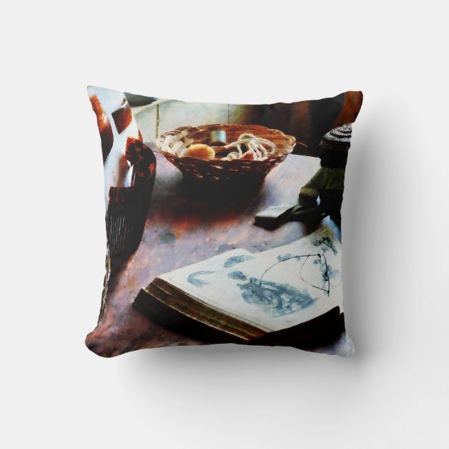 Pattern Book Throw Pillow (Front)