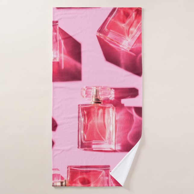 Pattern bottles of woman perfume bath towel (Bath Towel)