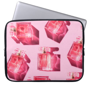 Pattern bottles of woman perfume laptop sleeve