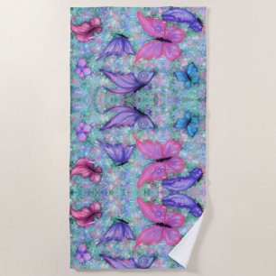 pattern Butterfly Beach Towel