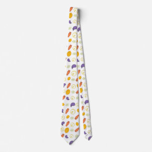 pattern Carrots eggplants and lemons Tie