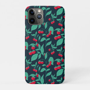 Pattern cherry tomatoes on the bushes iPhone 11 pro case