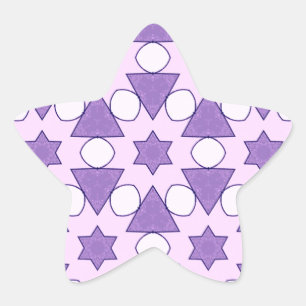 Pattern CHRIS,pink Star Sticker