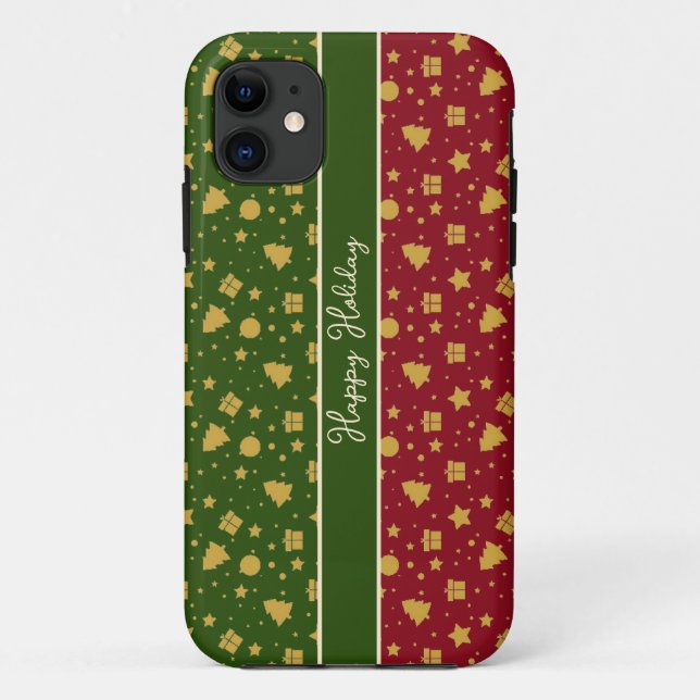 Pattern Christmas decoration iPhone Case (Back)