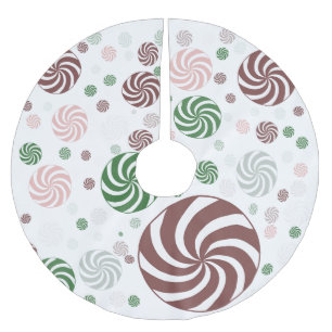 Pattern Christmas pretzel Brushed Polyester Tree Skirt