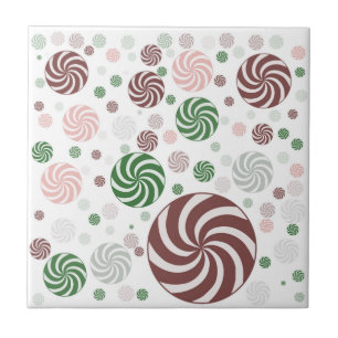 Pattern Christmas pretzel Tile