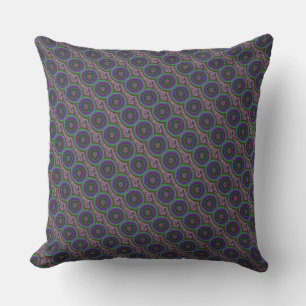 Pattern Circles Throw and Lumbar Pillows, Blue Pillow