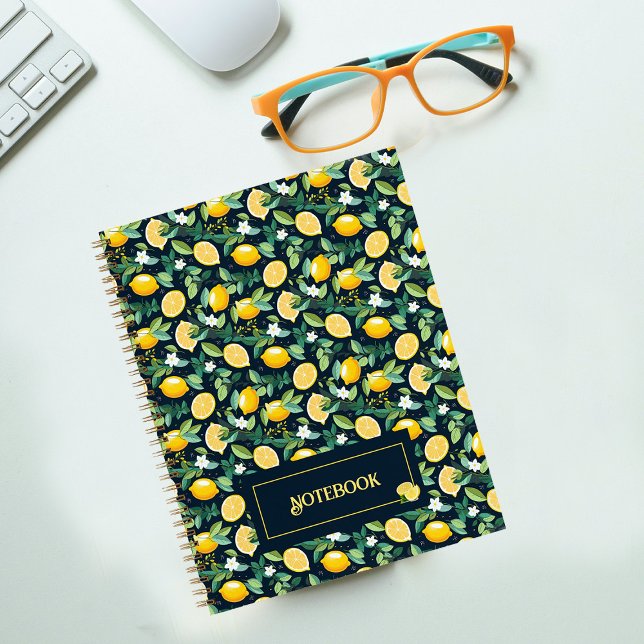 Pattern Citrus Lemon Spiral Notebook (Creator Uploaded)