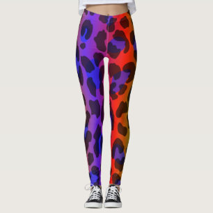 Pattern Colorful Inspiration Retro Tiger Leggings