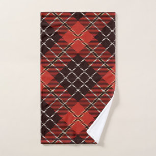 Pattern Colorfull Scottish Geometric Vintage Hand Towel