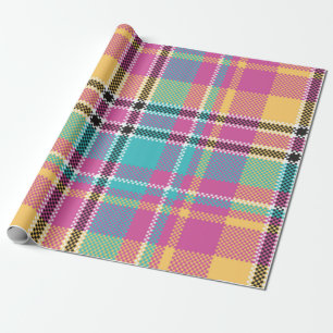 Pattern Colorfull Stylish Design Geometric Vintage Wrapping Paper