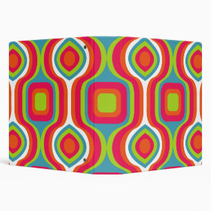 Pattern Colorfull Stylish Geometric Vintage Cute   Binder