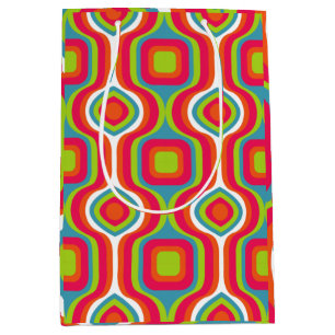 Pattern Colorfull Stylish Geometric Vintage Cute  Medium Gift Bag
