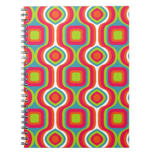 Pattern Colorfull Stylish Geometric Vintage Cute Notebook