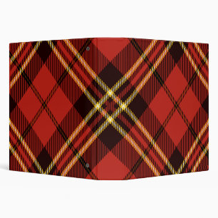 Pattern Colorfull Stylish Scottish Vintage      Binder