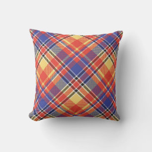 Pattern Colorfull Trendy Geometric Vintage Throw Pillow