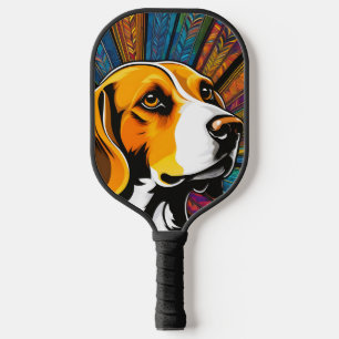 Pattern Colourful Beagle Pickleball Paddle