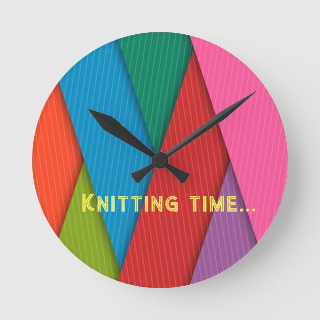 Pattern Colourful  Clock (Front)