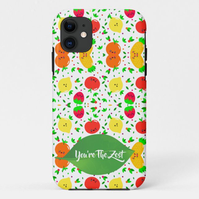pattern colourful fruits iphone case (Back)