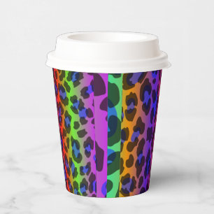 Pattern Colourful Inspiration Retro Tiger Paper Cups