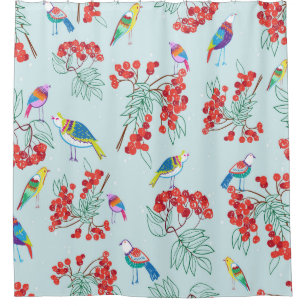 pattern consisting of birds and berries