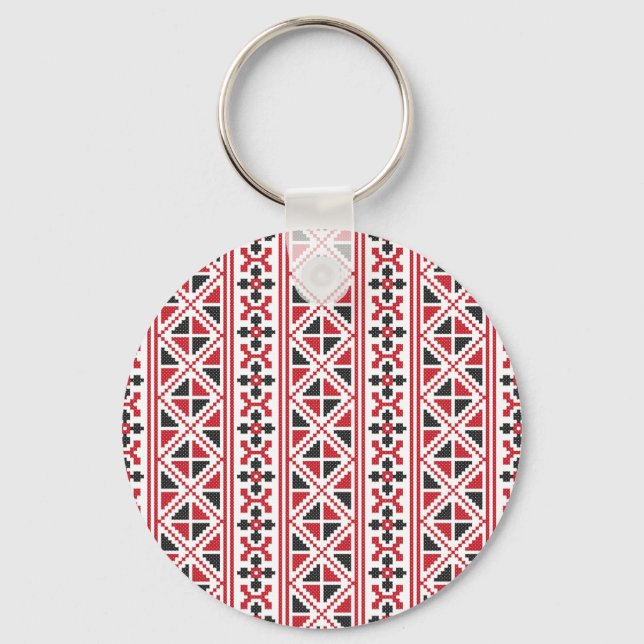 Pattern cross-stitch keychain (Front)
