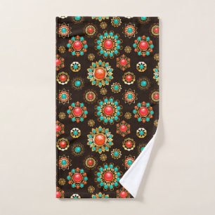 Pattern de Ethnic Brooches Seamless