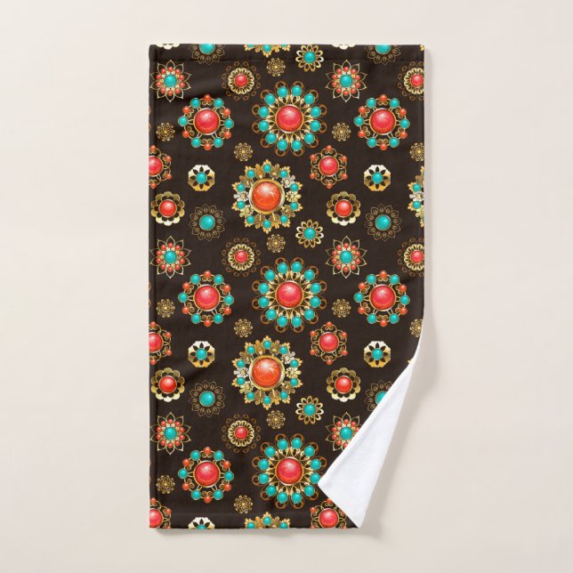Pattern de Ethnic Brooches Seamless (Serviette à main)
