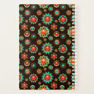 Pattern de Ethnic Brooches Seamless
