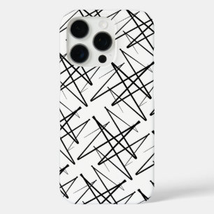 Pattern Design in Black and White iPhone 16 Pro Case