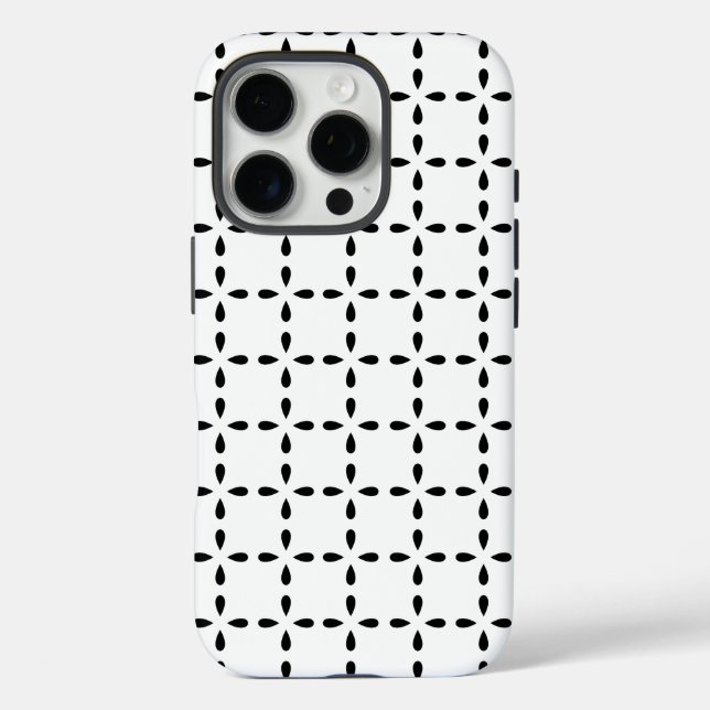 Pattern Design in Black and White Case-Mate iPhone Case (Back)