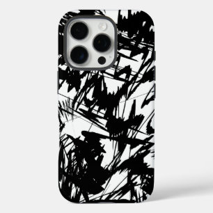 Pattern Design in Black and White iPhone 16 Pro Case