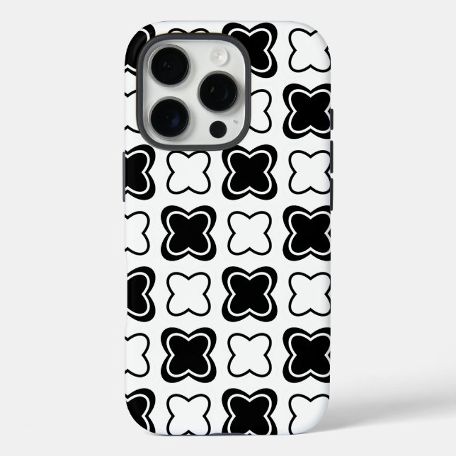 Pattern Design in Black and White Case-Mate iPhone Case (Back)