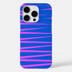 Pattern Design in Blue and Pink iPhone 16 Pro Case