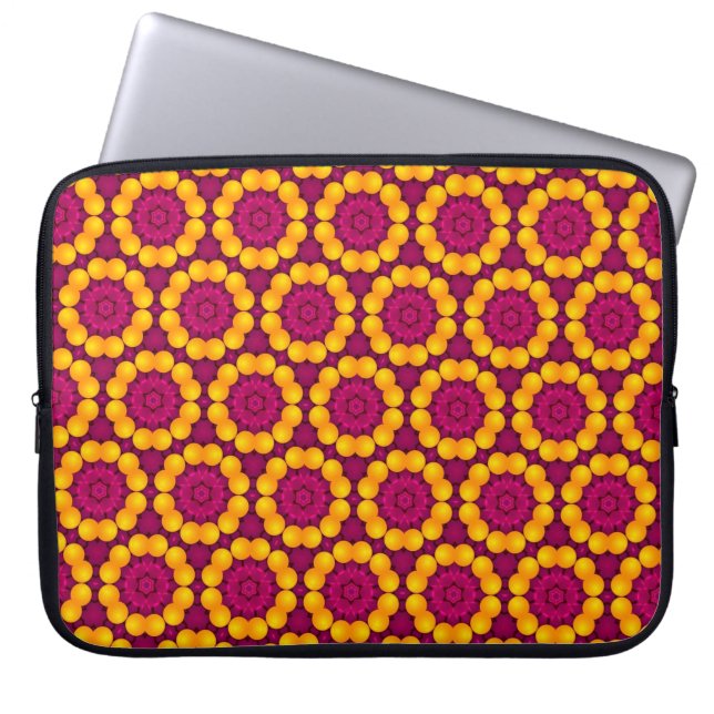 pattern design made by repetition of geometric sha laptop sleeve (Front)