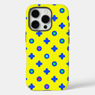 Pattern Design on Yellow iPhone 16 Pro Case