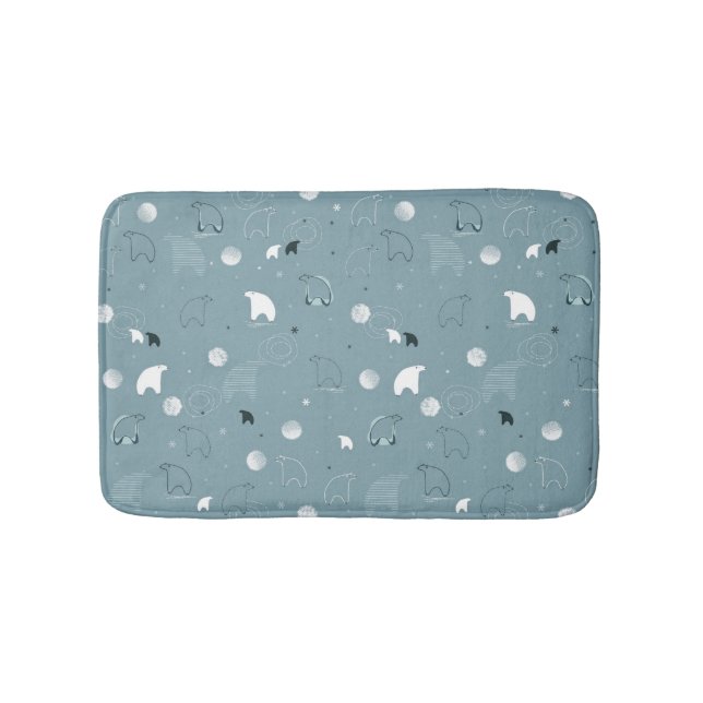 pattern displaying a cute polar bath mat (Front)