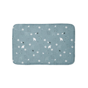 pattern displaying a cute polar bath mat