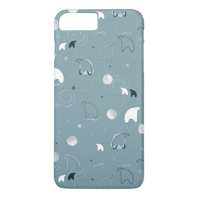 pattern displaying a cute polar Case-Mate iPhone case (Back)