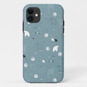 pattern displaying a cute polar iPhone 11 case