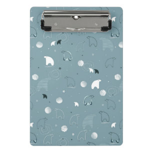 pattern displaying a cute polar mini clipboard