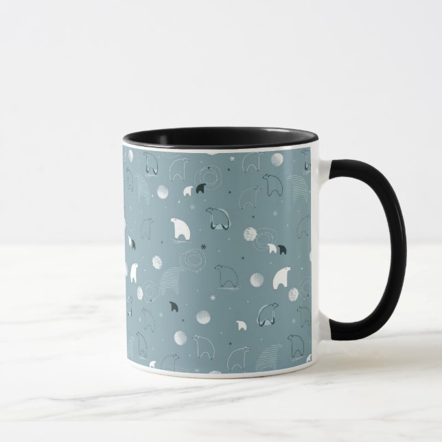pattern displaying a cute polar mug (Right)