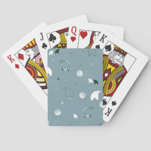 pattern displaying a cute polar playing cards