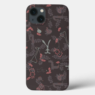 pattern displaying baby animals 1 iPhone 13 case